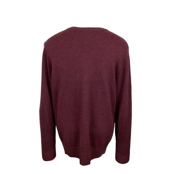 L.L.Bean Lambswool Mens Large Sweater Cranberry - Picture 11 of 13